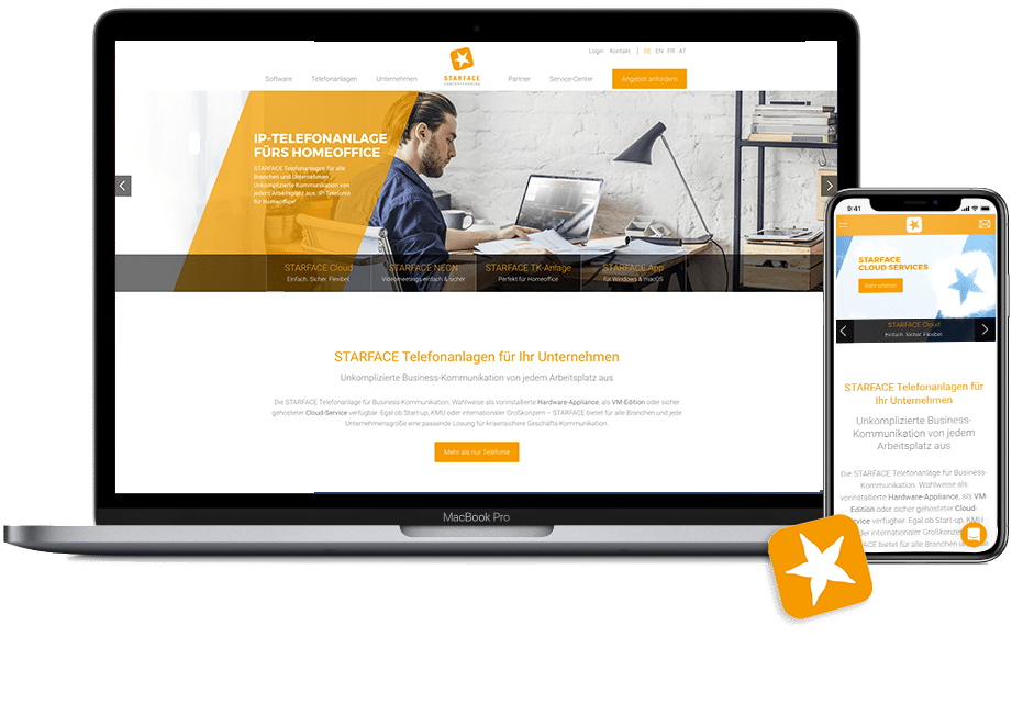 Die IP-Telefonanlage von STARFACE zählt zu den wenigen Lösungen, die speziell für das macOs Betriebssystems entwickelt wurde. 